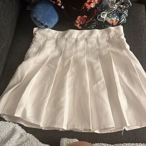 Small white tennis skirt with built in shorts from Amazon size 2
